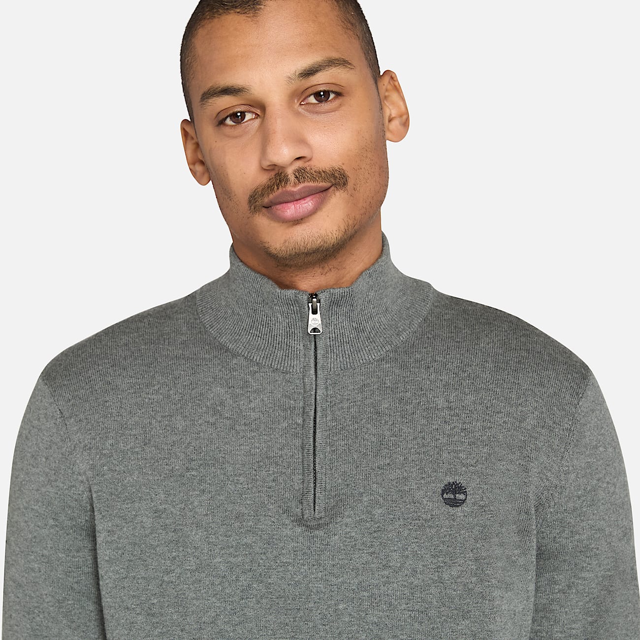 Pull à col zippé Williams River pour homme en gris - 3