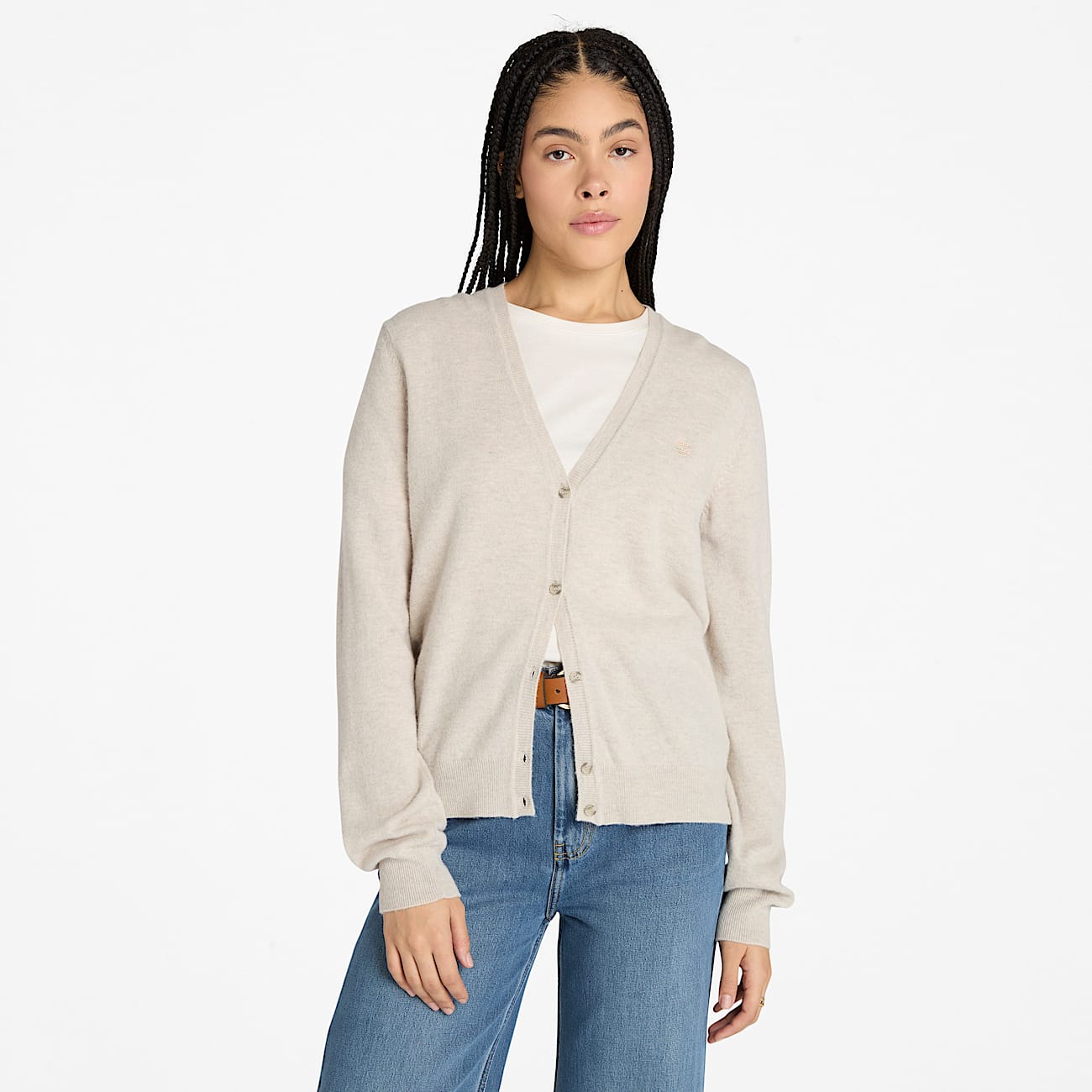 Timberland® Merino Cardigan for Women in Beige