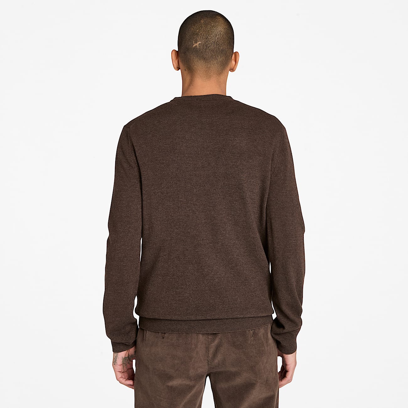 Timberland® Cohas Brook Merinotrui met ronde hals voor heren in bruin - 4