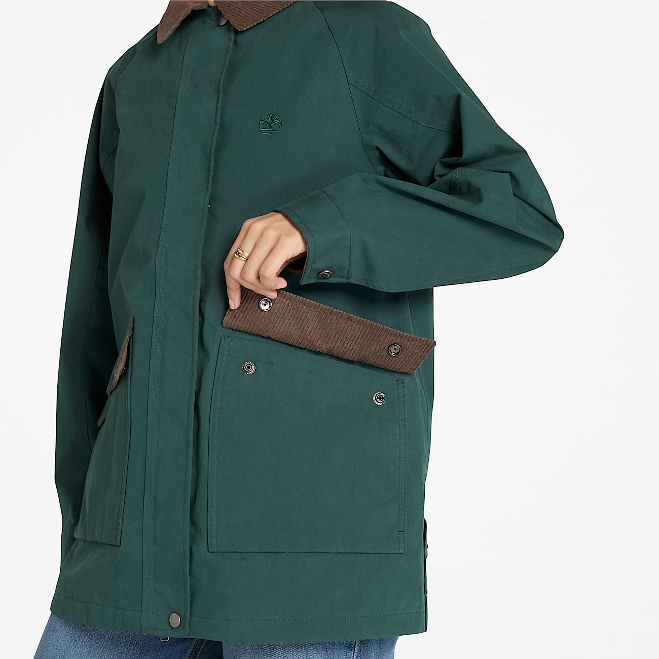 Wasserdichte Wenham Barn-Jacke für Damen in Dunkelgrün - 4