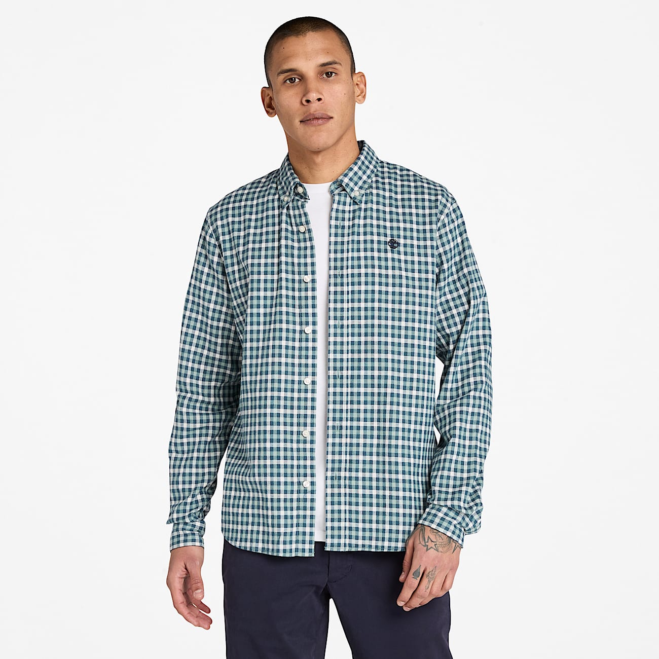 Solucell Air Gingham Shirt for Men in Grey TBL Grey HERO