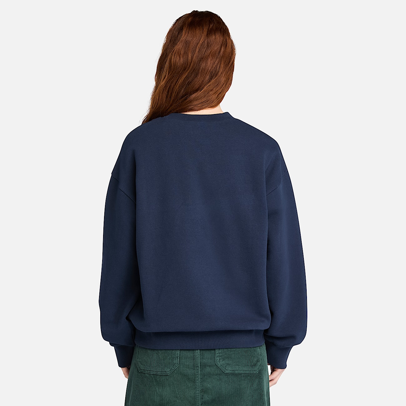 Brushed Back Crewneck Sweatshirt for Women in Dark Blue TBL Blue ALT9