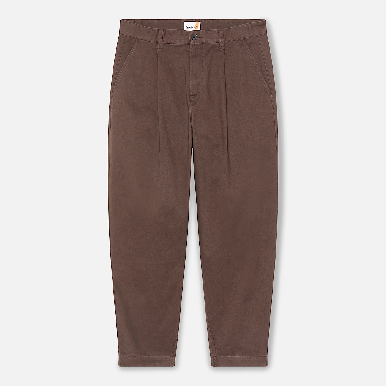 Claremont Washed Peached Twill Pleated Trousers for Men in Brown TBL Brown ALT10