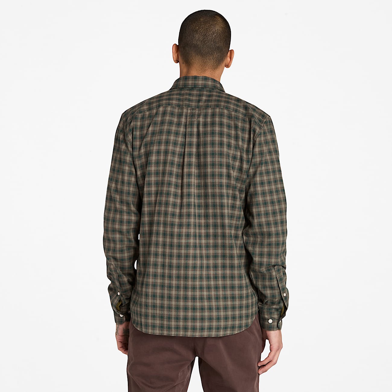 Solucell Air Gingham Shirt for Men in Dark Green TBL Green ALT9