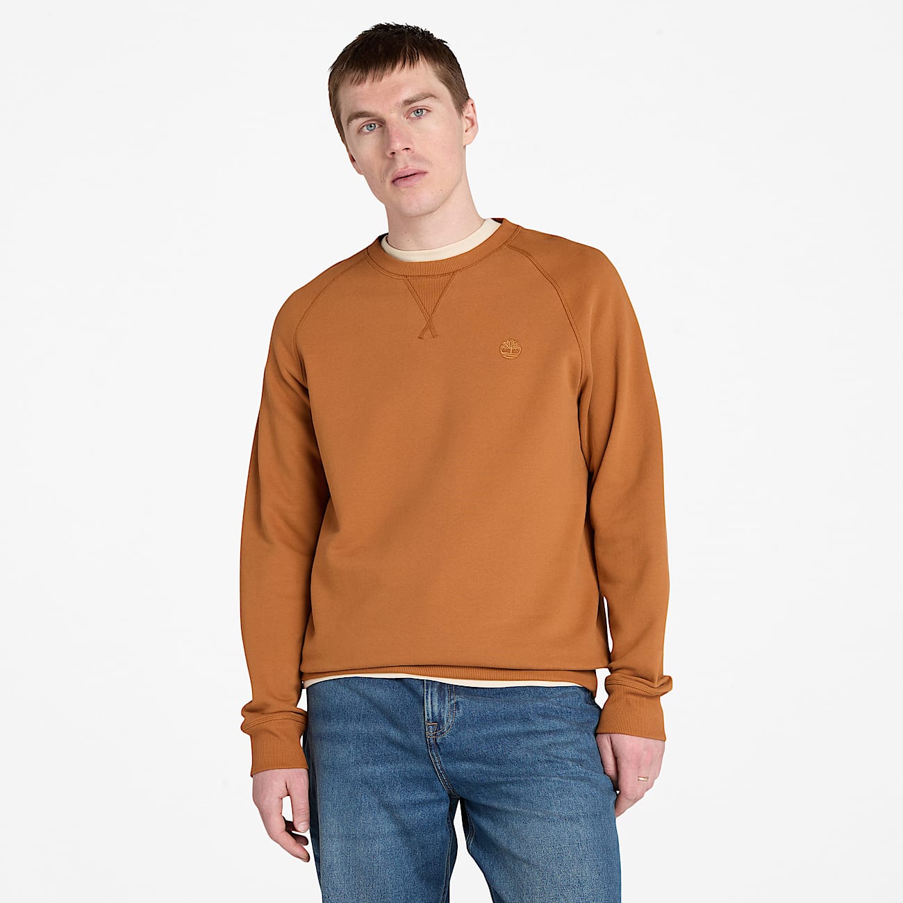 Exeter River Sweatshirt mit gebürsteter Rückseite und Rundhalsausschnitt für Herren in Braun - 1
