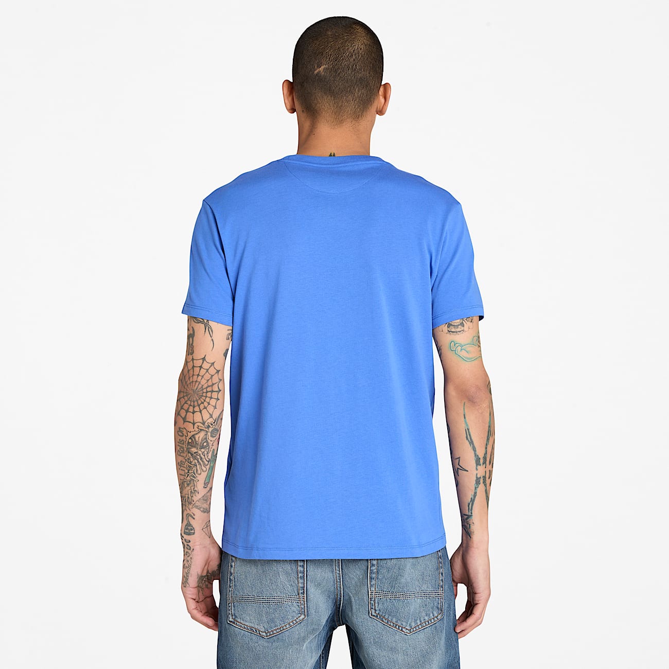 Dunstan River ShortSleeve TShirt for Men in Blue TBL Blue ALT9