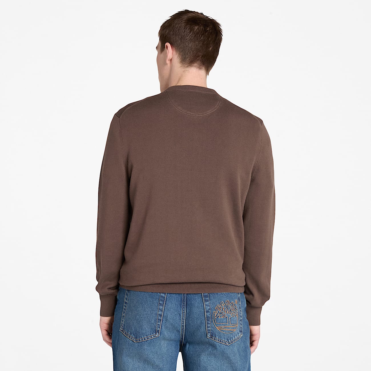 Williams River Cotton Jumper for Men in Brown TBL Brown ALT9