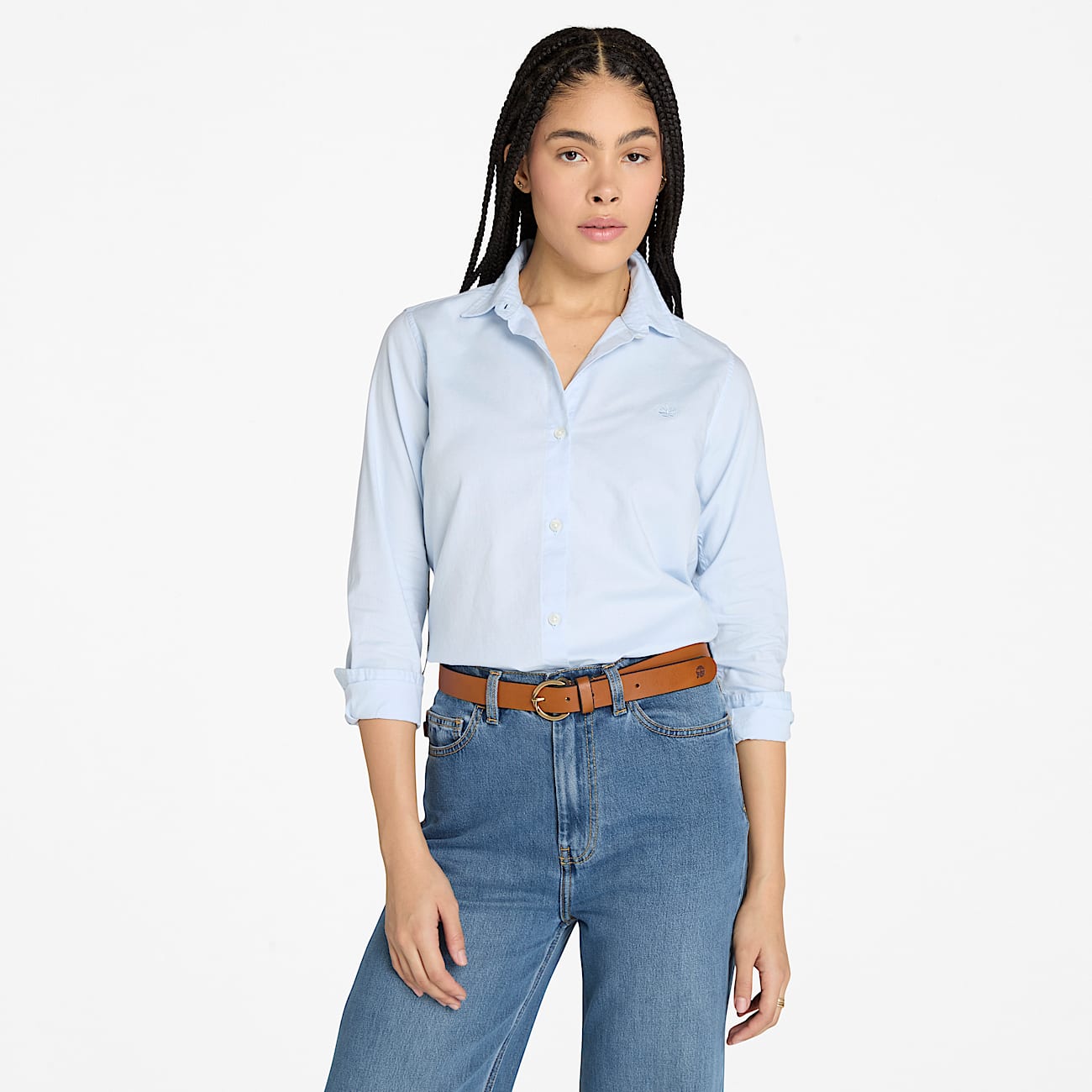 Timberland Oxford LongSleeve Shirt for Women in Blue TBL Blue HERO