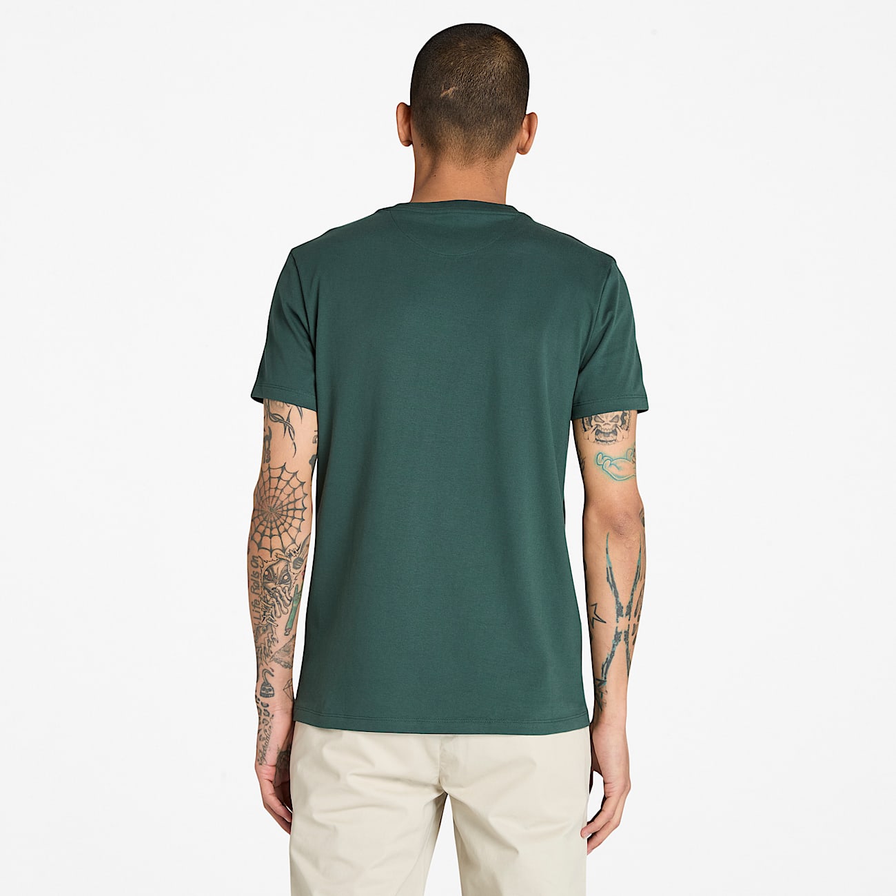 Dunstan River ShortSleeve TShirt for Men in Dark Green TBL Green ALT9