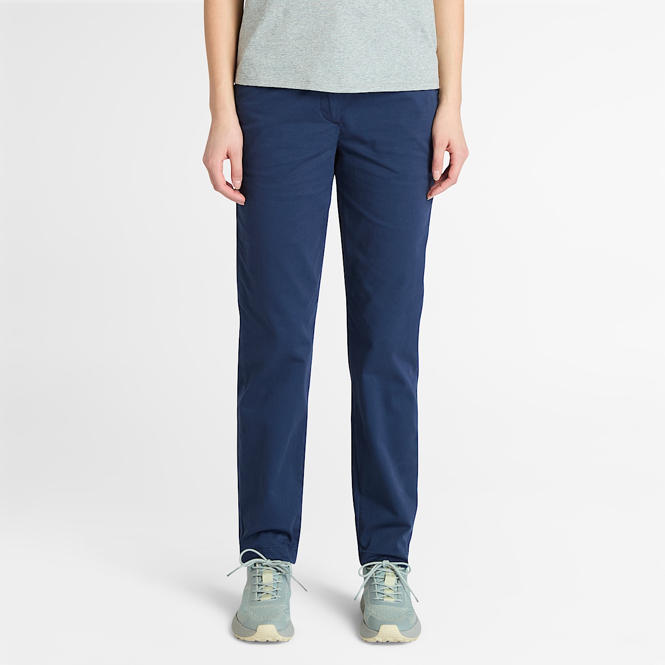 Schmal geschnittene Chinohose fr Damen in Blau TBL Blau HERO