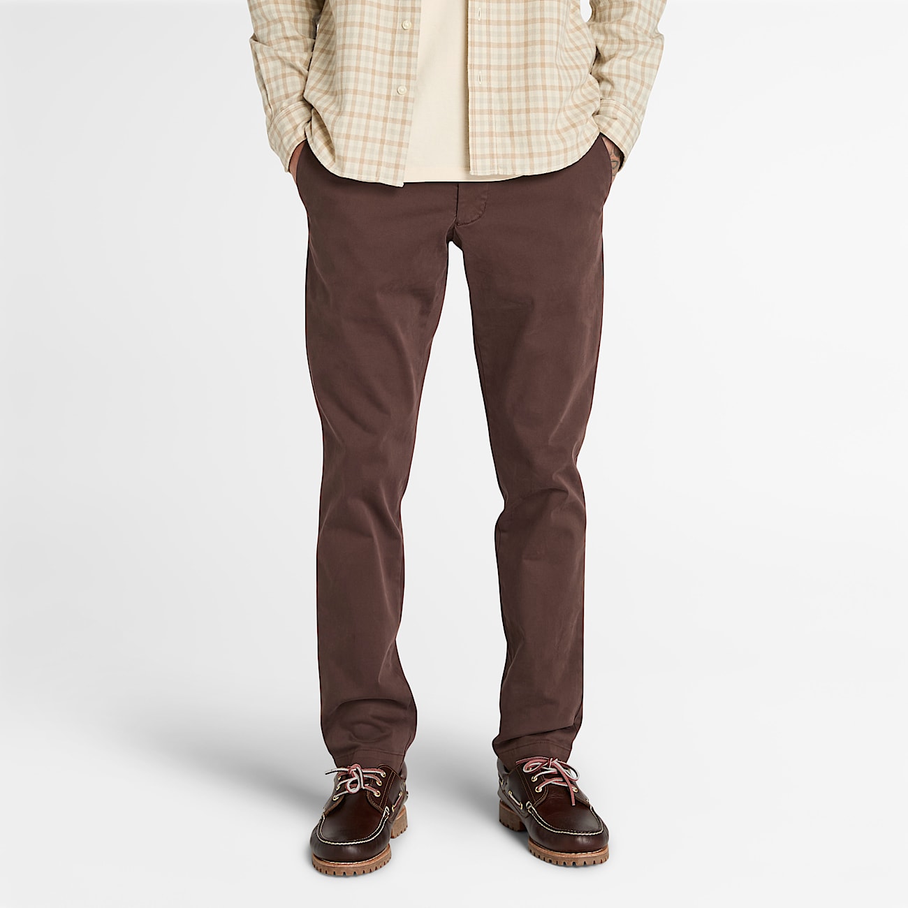 Claremont Garment Dyed Chino Trouser for Men in Brown TBL Brown HERO
