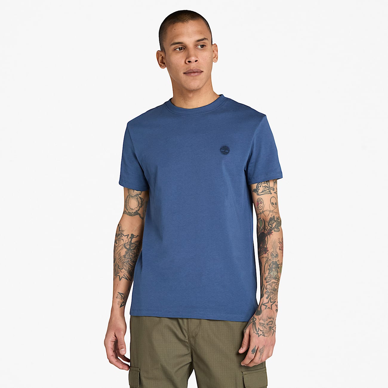 Tshirt a Maniche Corte Dunstan River da Uomo in blu scuro TBL blu ALT1
