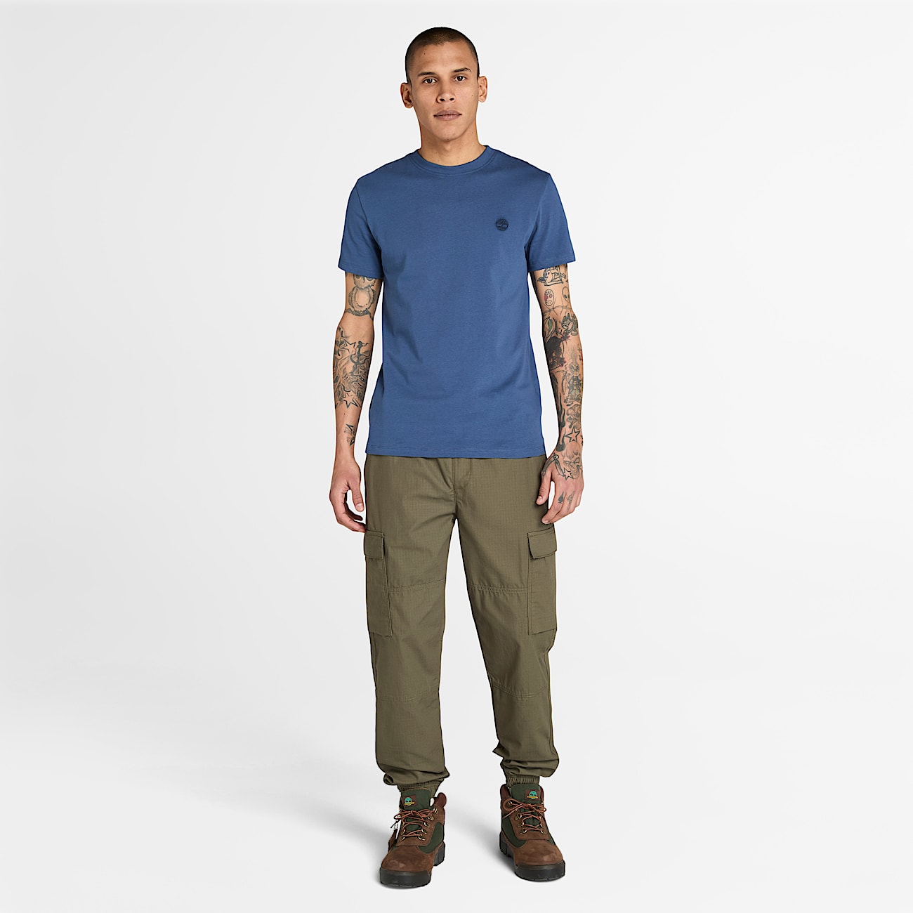 Dunstan River Short-Sleeve T-Shirt for Men in Dark Blue - 2