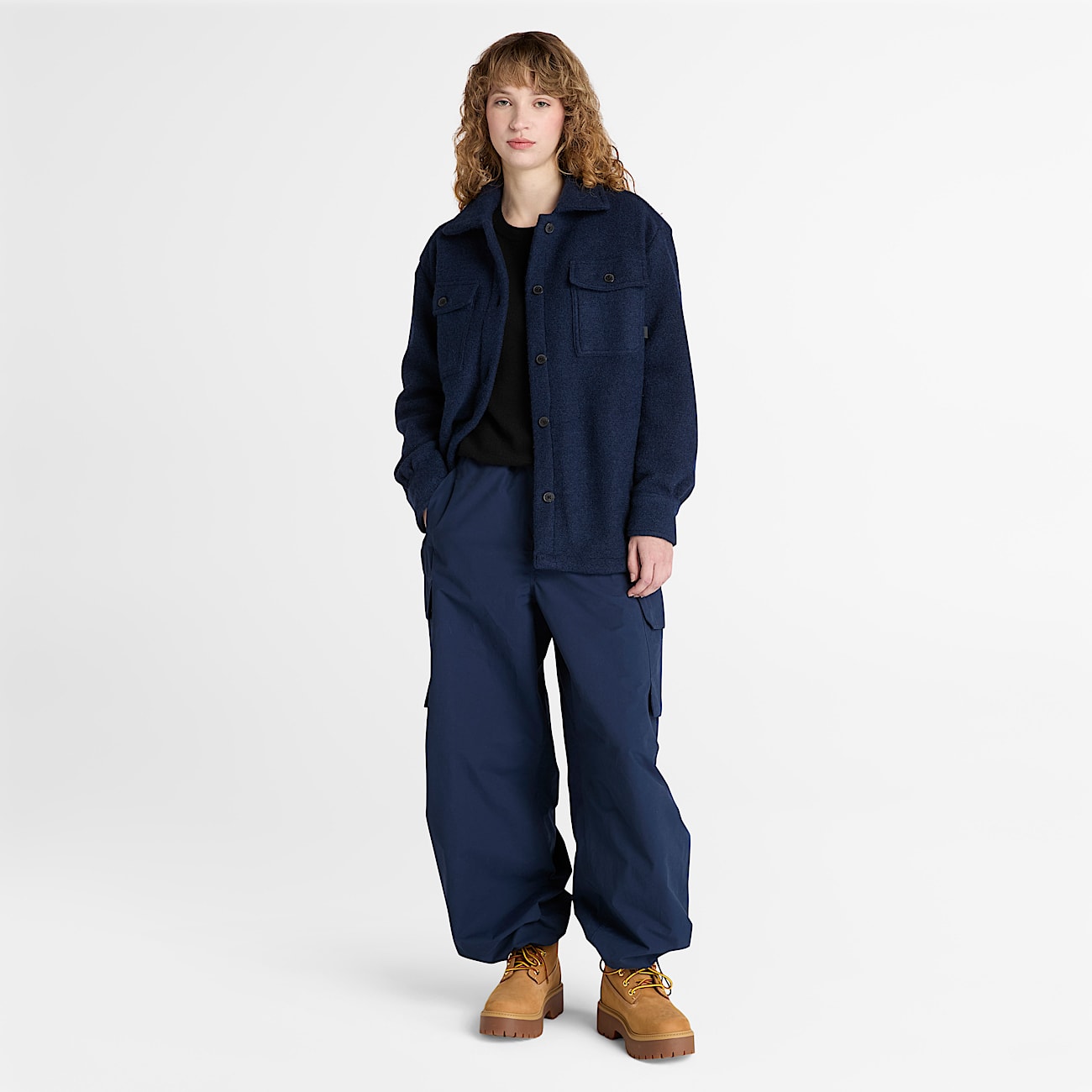 Trui met ronde hals van merinowol voor dames in zwart - 2