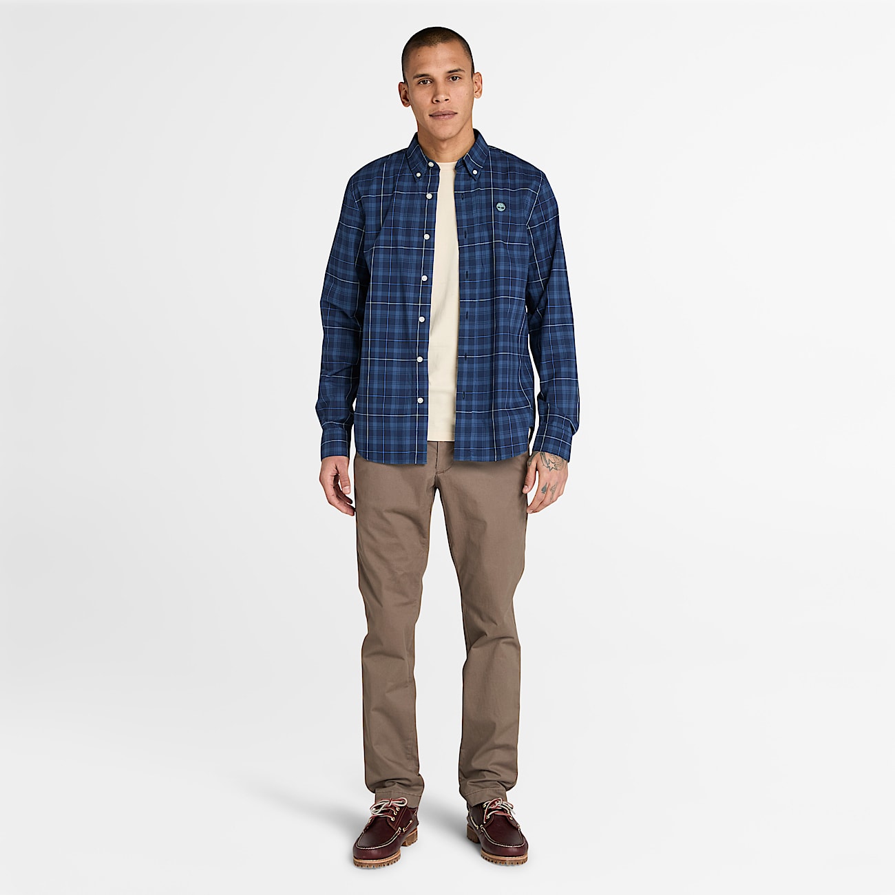 Dunstan River ShortSleeve TShirt for Men in Beige TBL Beige ALT1