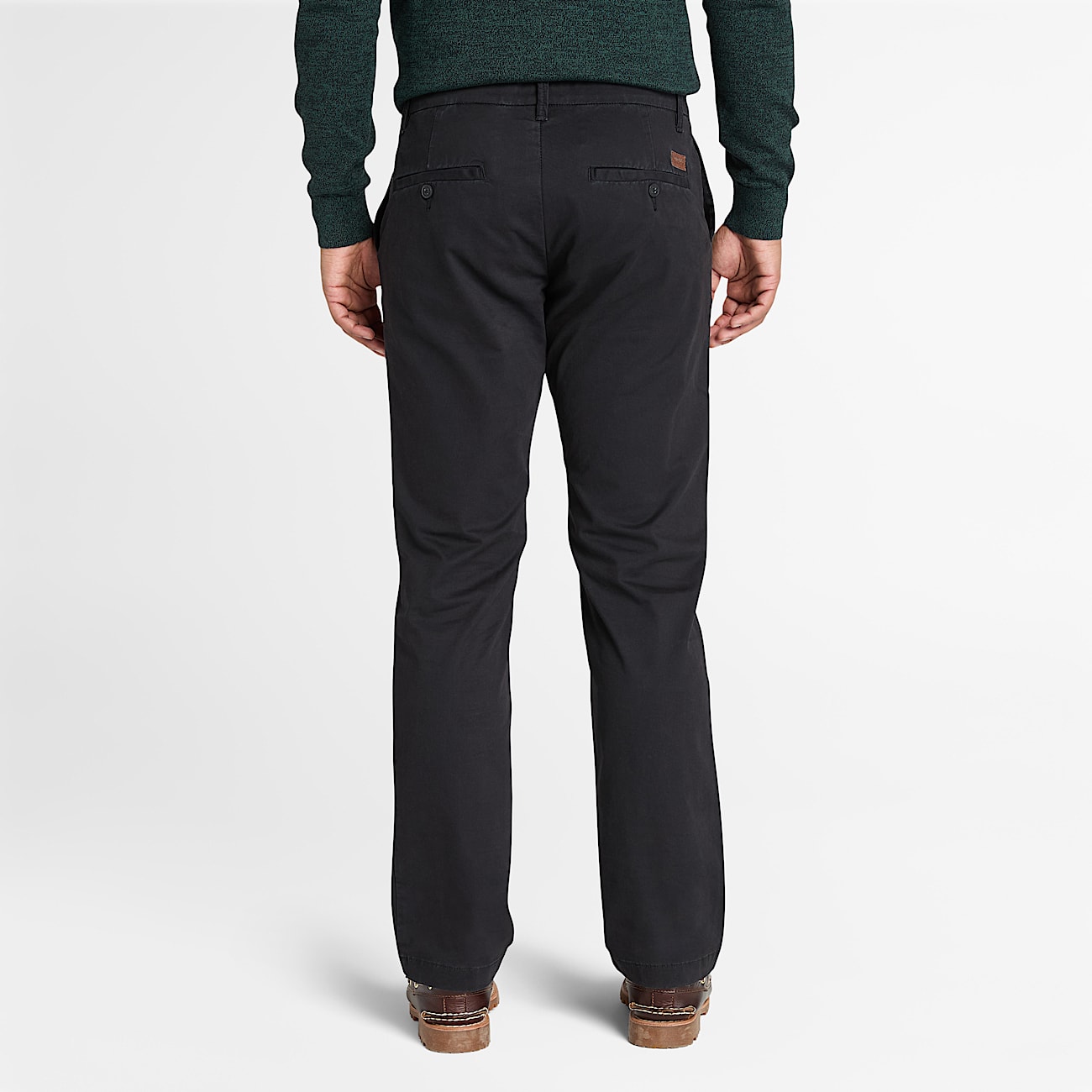 Claremont Twill Chino Trouser Straight for Men in Black TBL Black ALT9