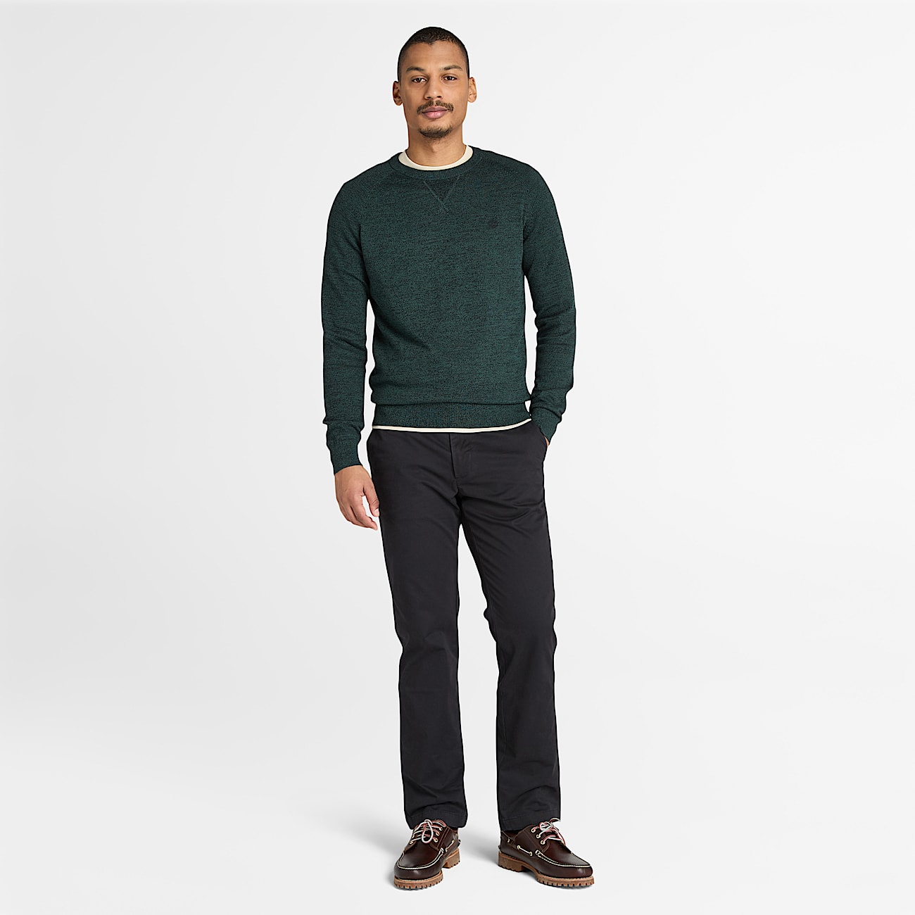 Claremont Twill Chino Trouser Straight for Men in Black TBL Black ALT1