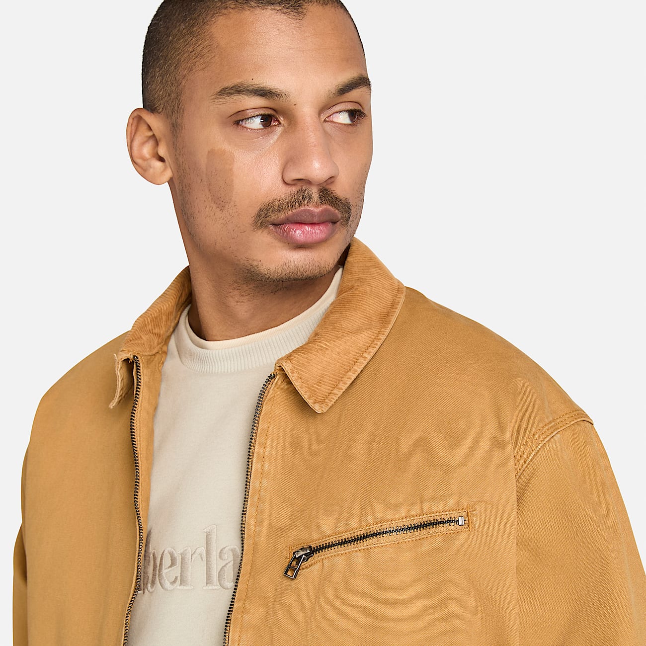 Strafford Jacke aus gewaschenem Canvas für Herren in Gelb - 4