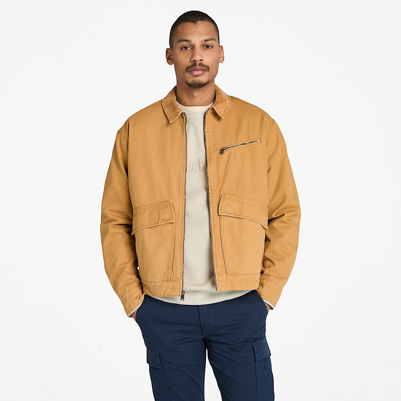 Strafford Jacke aus gewaschenem Canvas fr Herren in Gelb TBL Gelb HERO