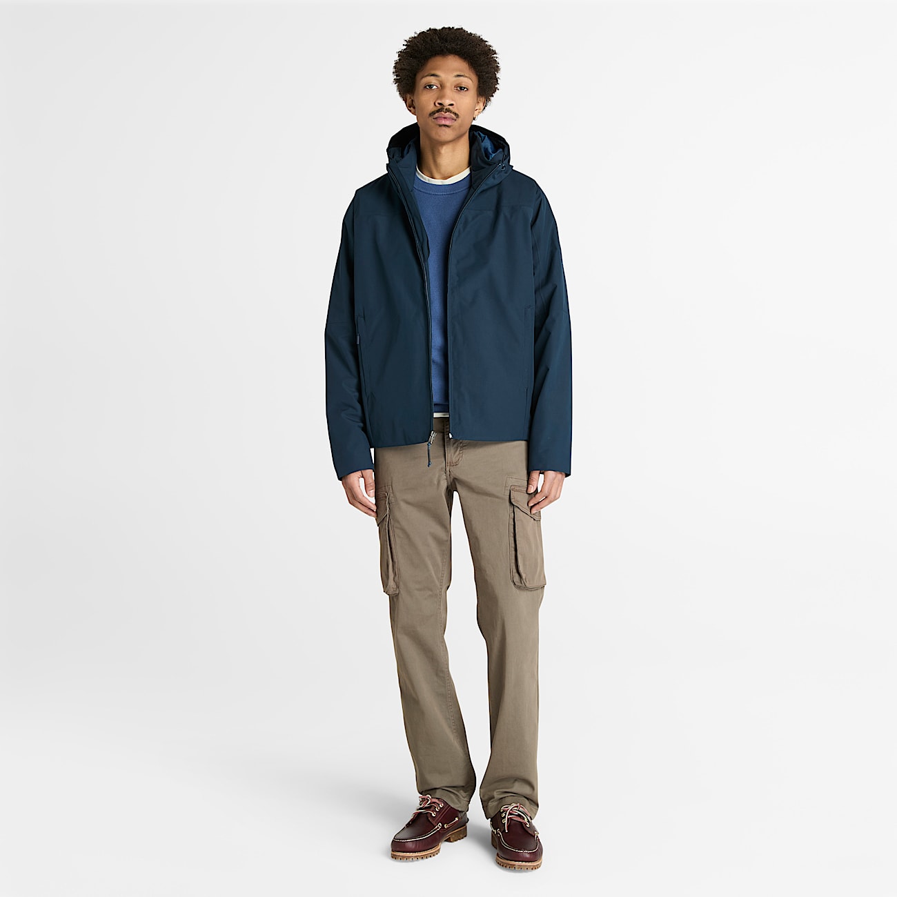 Water-Resistant Insulated Jacket for Men in Dark Blue - 2