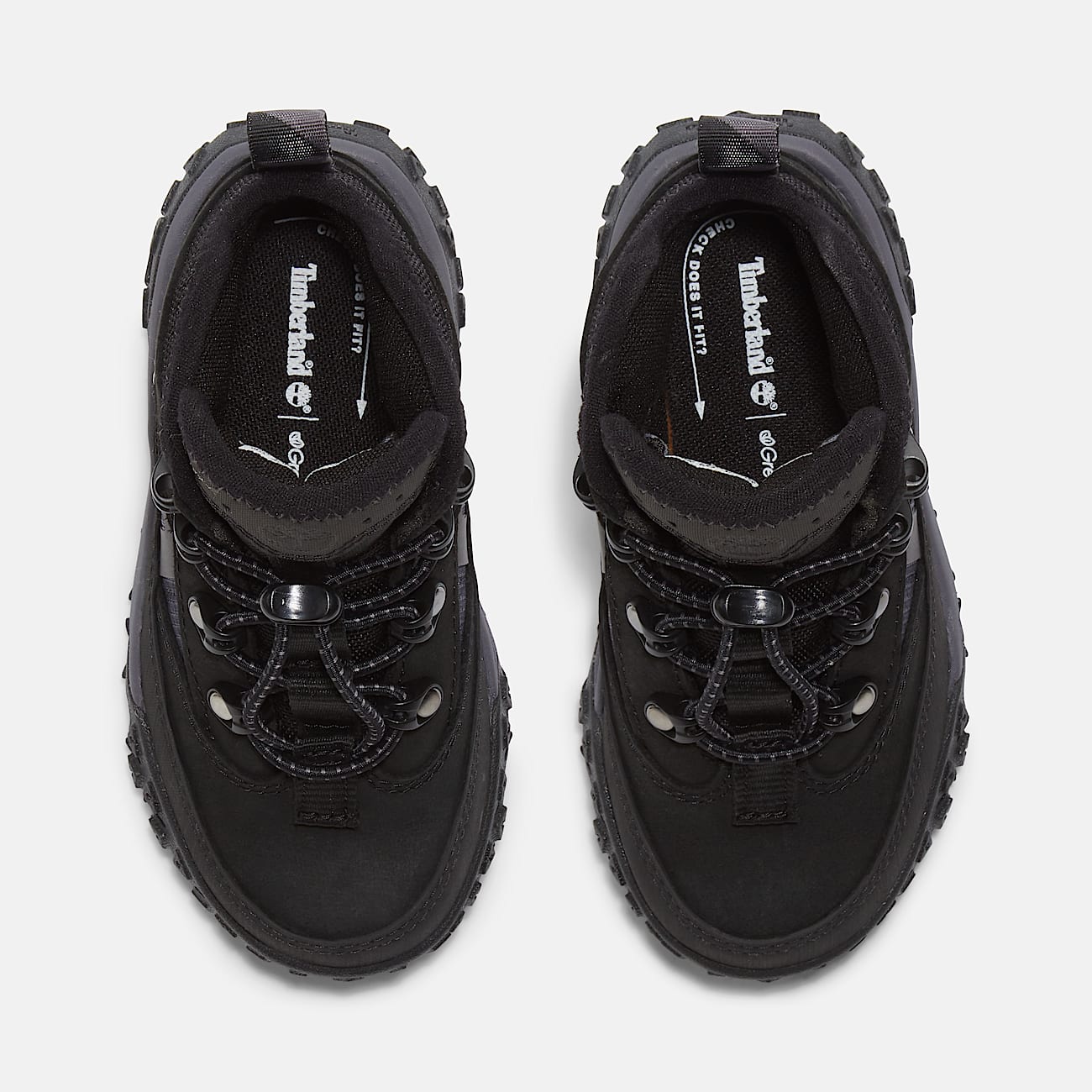 Halbhoher wasserdichter GreenStride Motion 6 Bungee Sneaker fr Kleinkinder in Schwarz TBL Schwarz ALT2