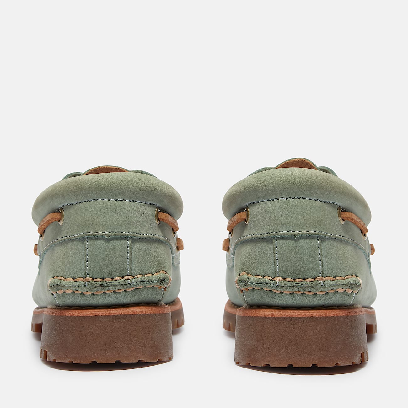 Timberland Authentic 3Eye Lug Handsewn Boat Shoe in Green TBL Green ALT5