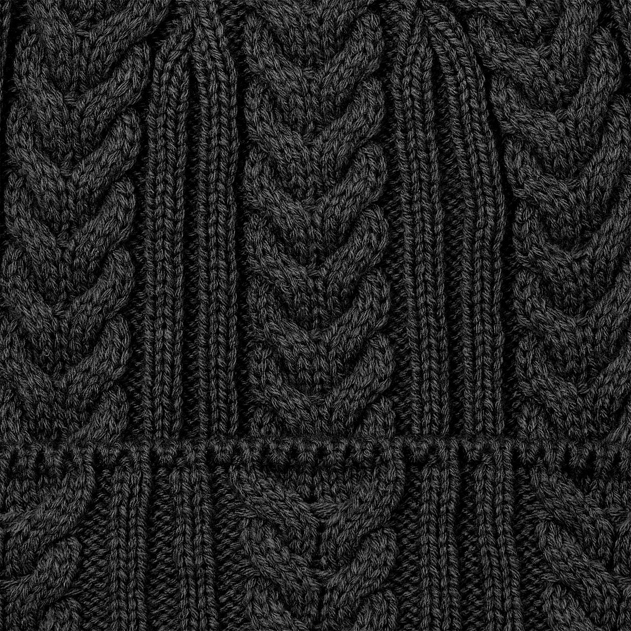 Cable Beanie for Women in Black TBL Black ALT2
