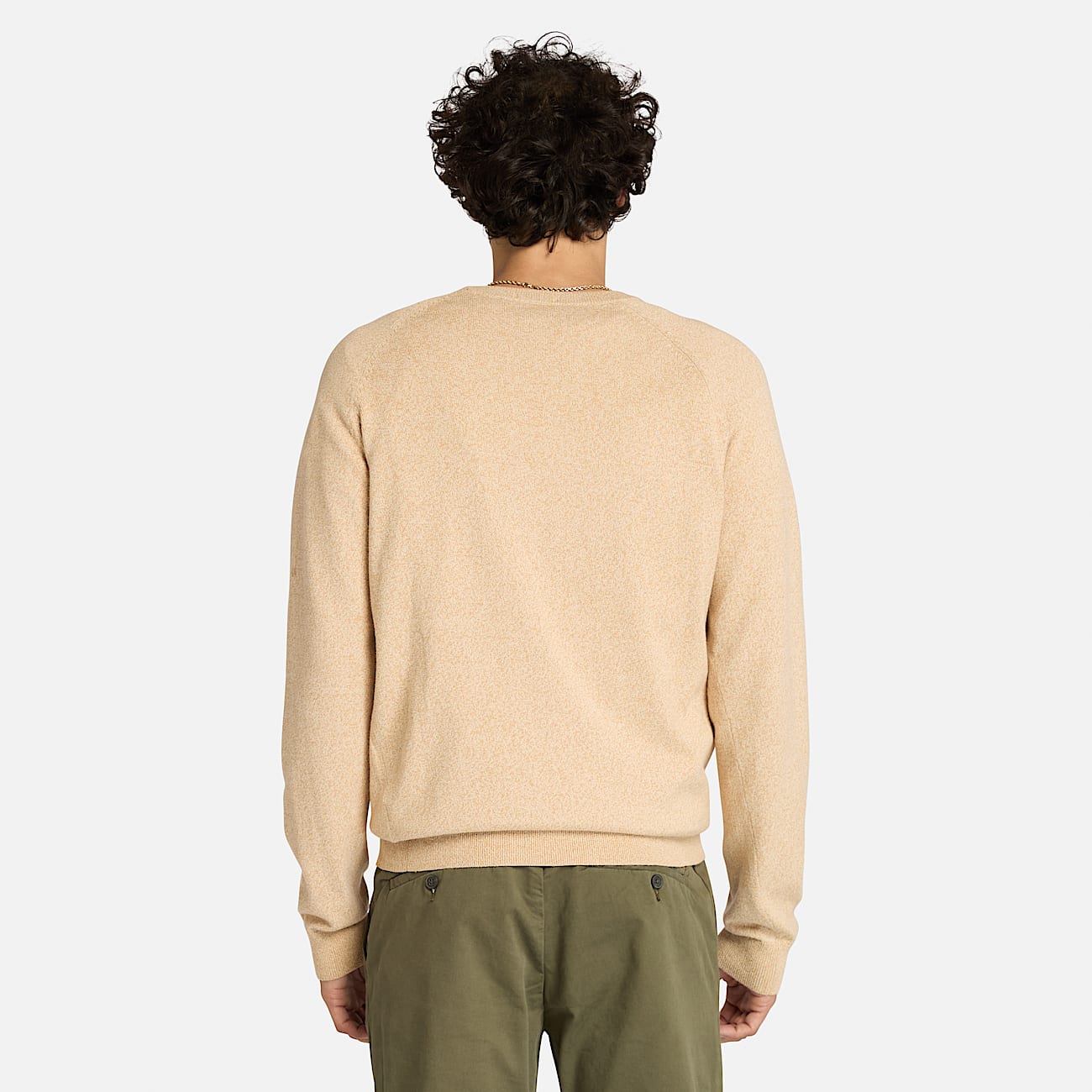 Williams River Cotton Raglan Sleeve Crewneck Jumper for Men in Beige TBL Beige ALT9