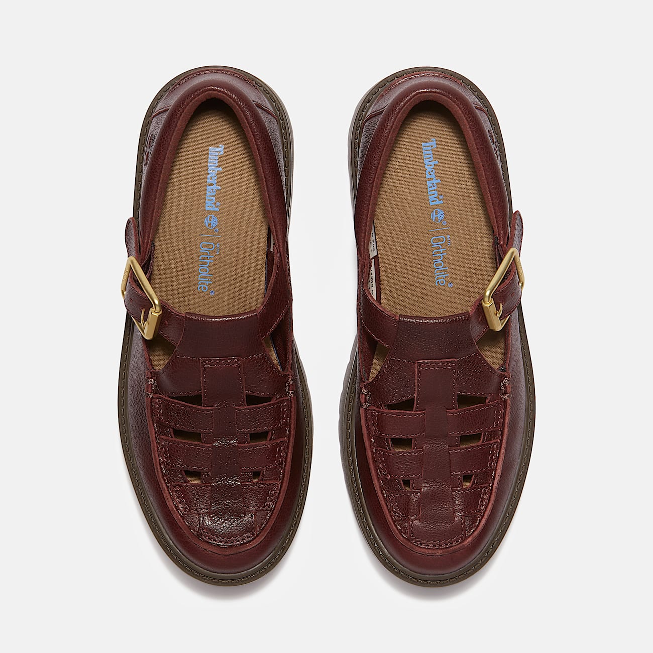 Stone Street Platform Buckle Shoe for Women in Dark Red TBL Red ALT2