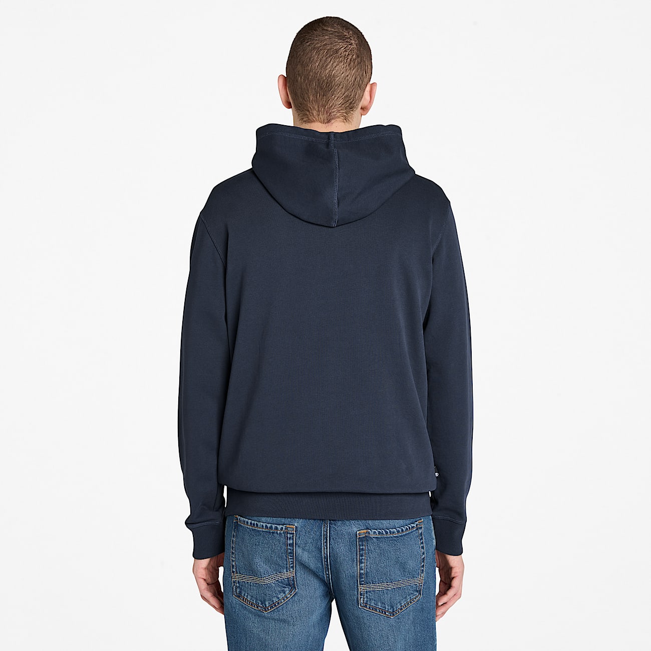 Sweat à capuche à envers bouclé et logo 1973 pour homme en bleu foncé - 4