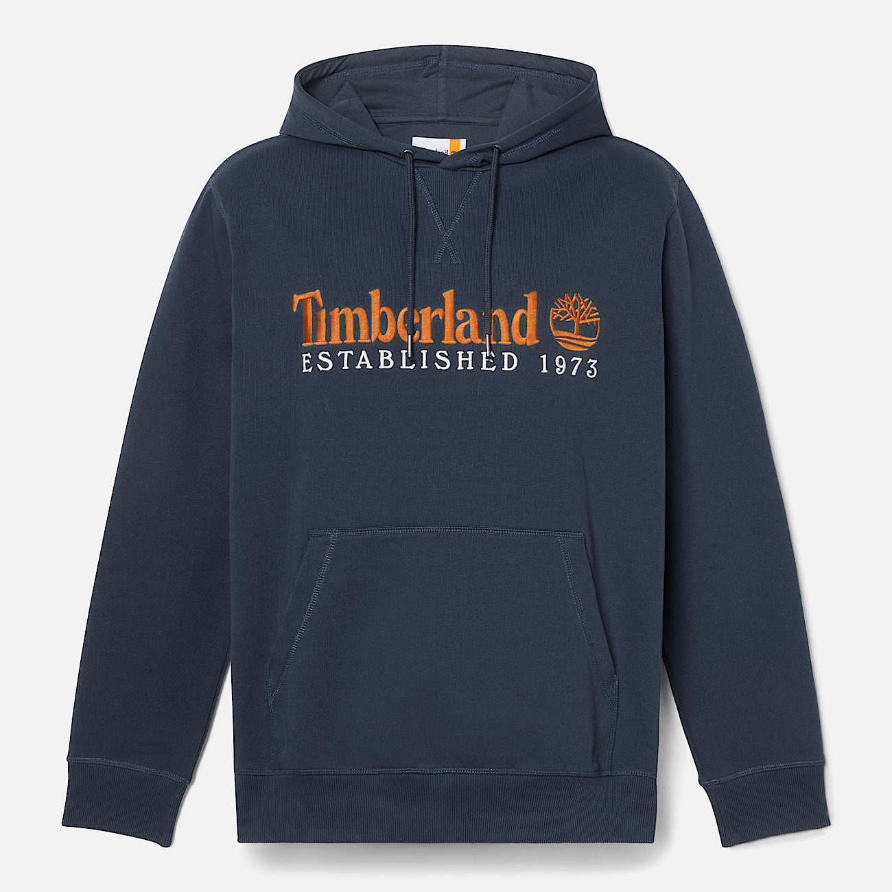 Sweat à capuche à envers bouclé et logo 1973 pour homme en bleu foncé - 1