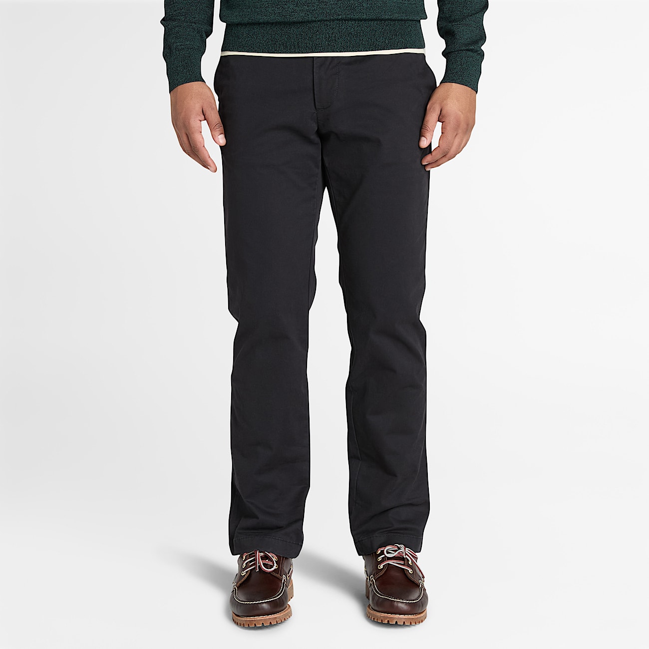 Claremont Twill Chino Trouser Straight for Men in Black TBL Black ALT10