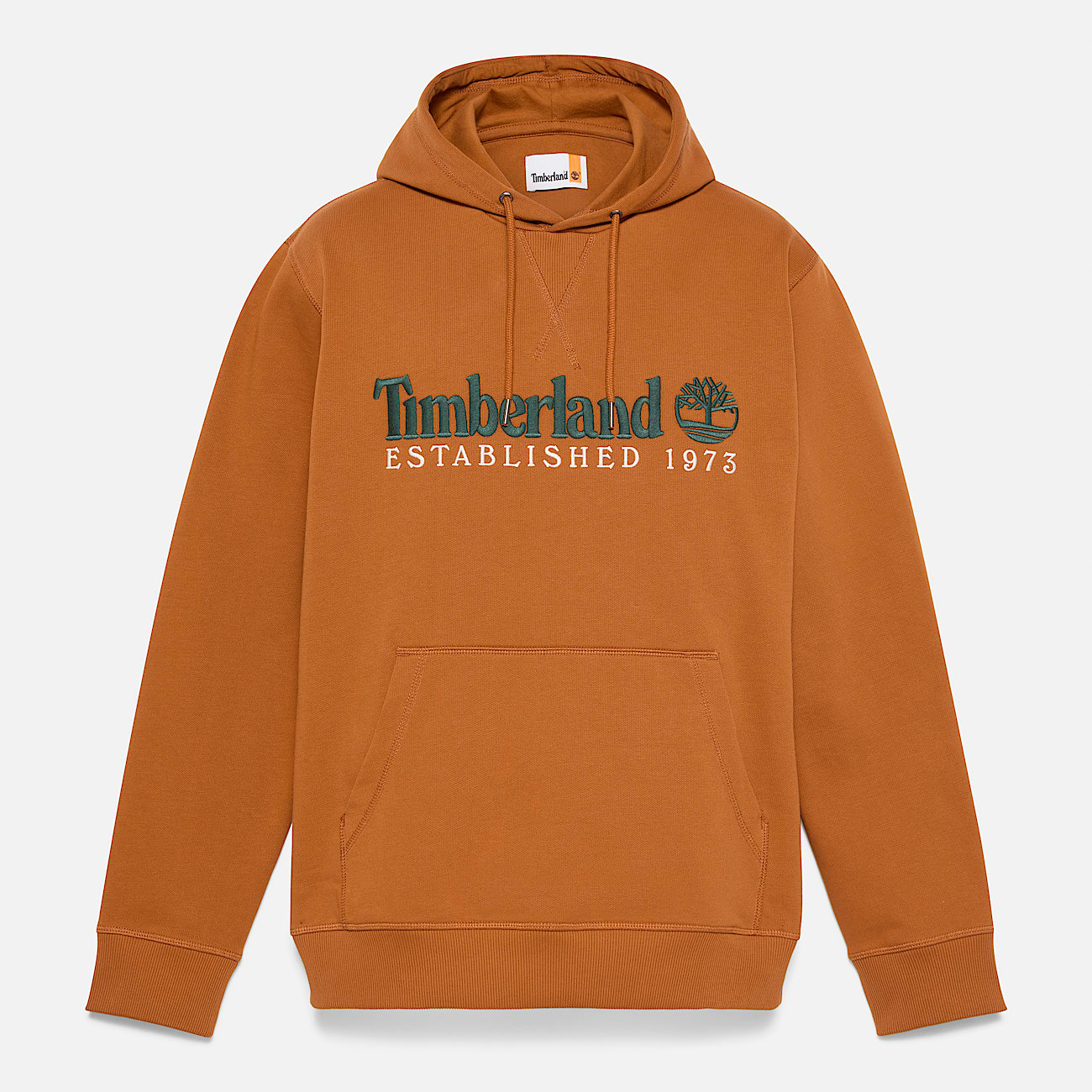 Loopback-Hoodie mit aufgesticktem „Established 1973“-Logo für Herren in Braun - 1