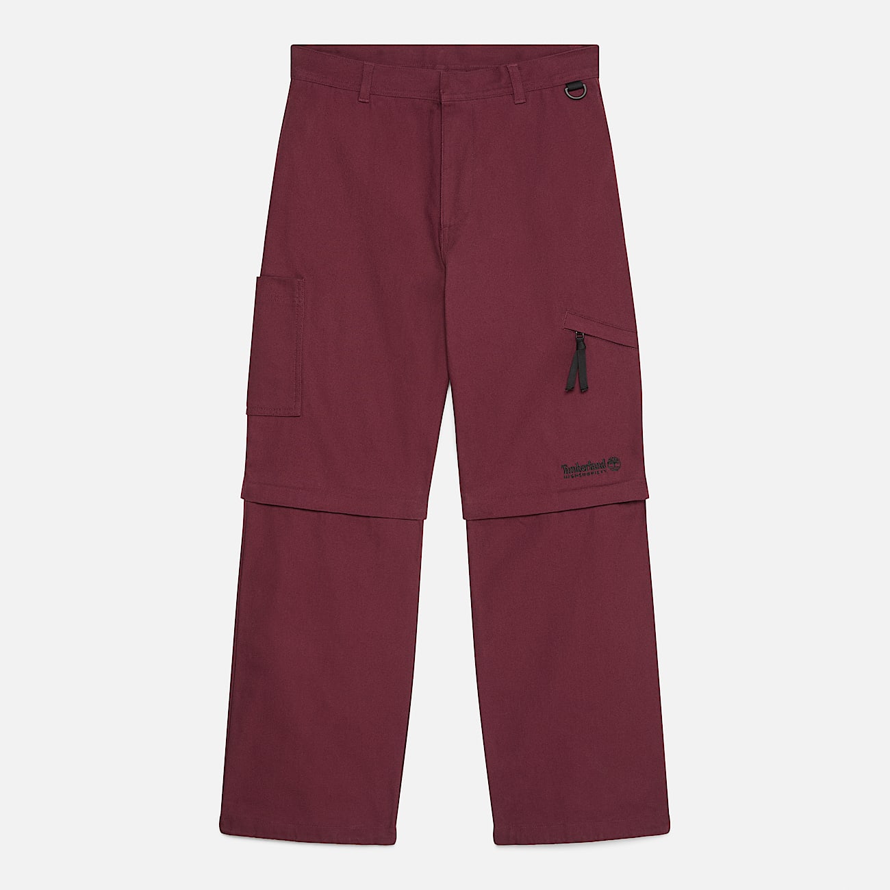 Timberland and HIGHSNOBIETY 2in1 Convertible Canvas Trouser in Burgundy TBL Burgundy HERO