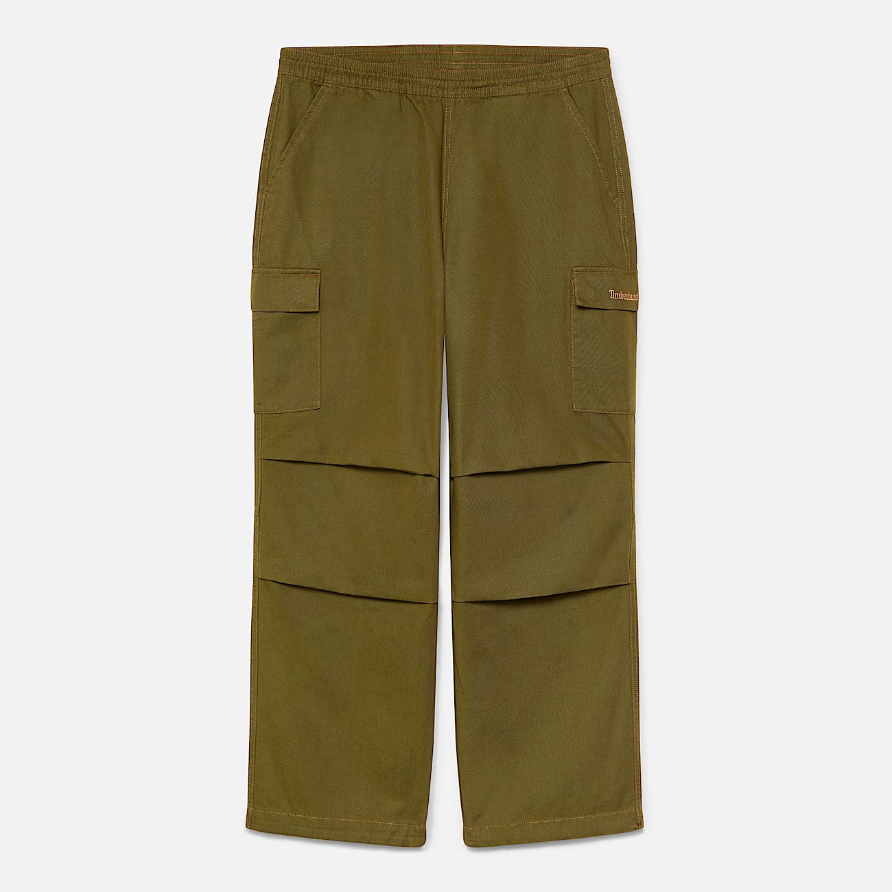 Washed Duck Canvas Cargo Trouser in Dark Green