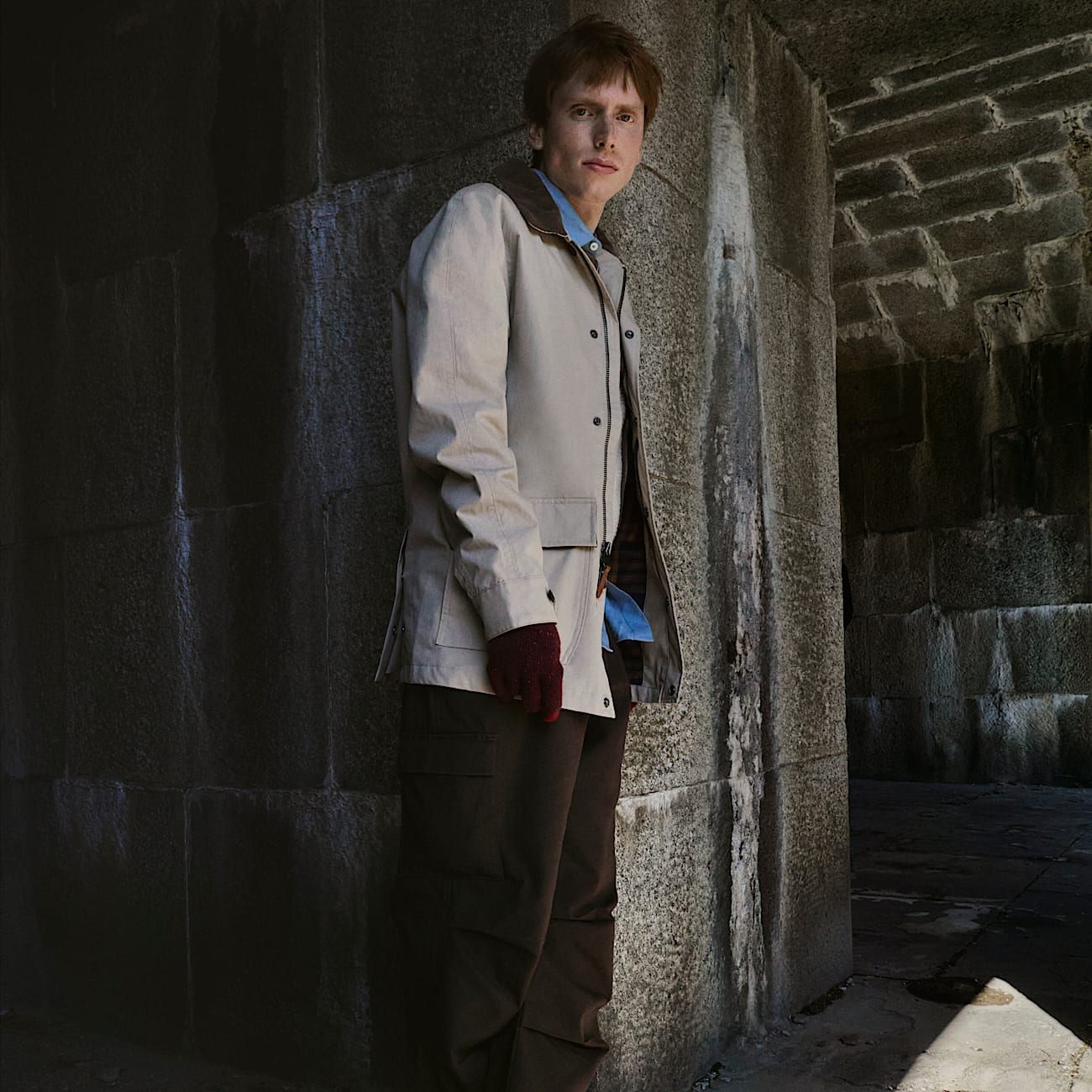 Wasserdichte Wenham Barn-Jacke für Herren in Beige - 3