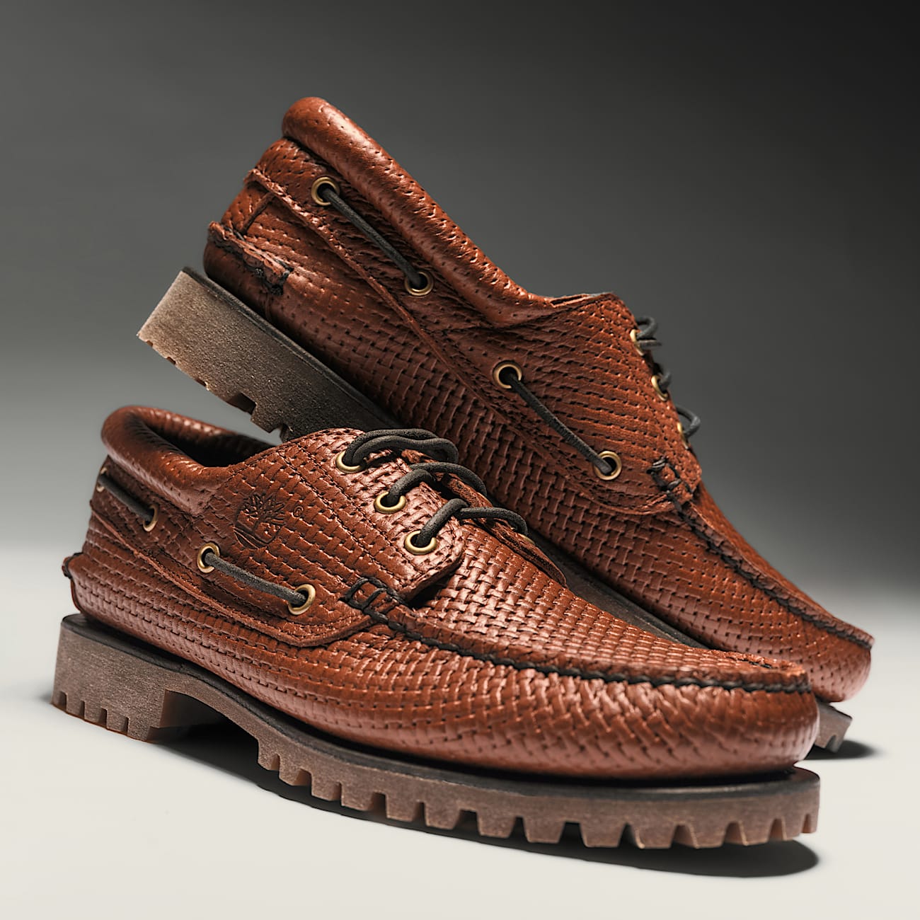 Chaussure bateau authentique cousue main à 3 œillets Timberland® pour homme en marron