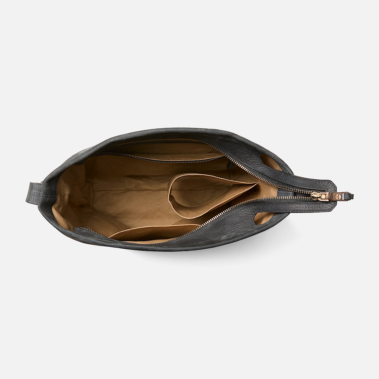 Schultertasche aus weichem Leder in Schwarz TBL Schwarz ALT1