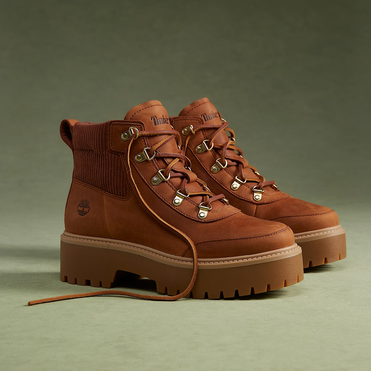 Stone Street Boot met plateauzool voor dames in bruin - 1
