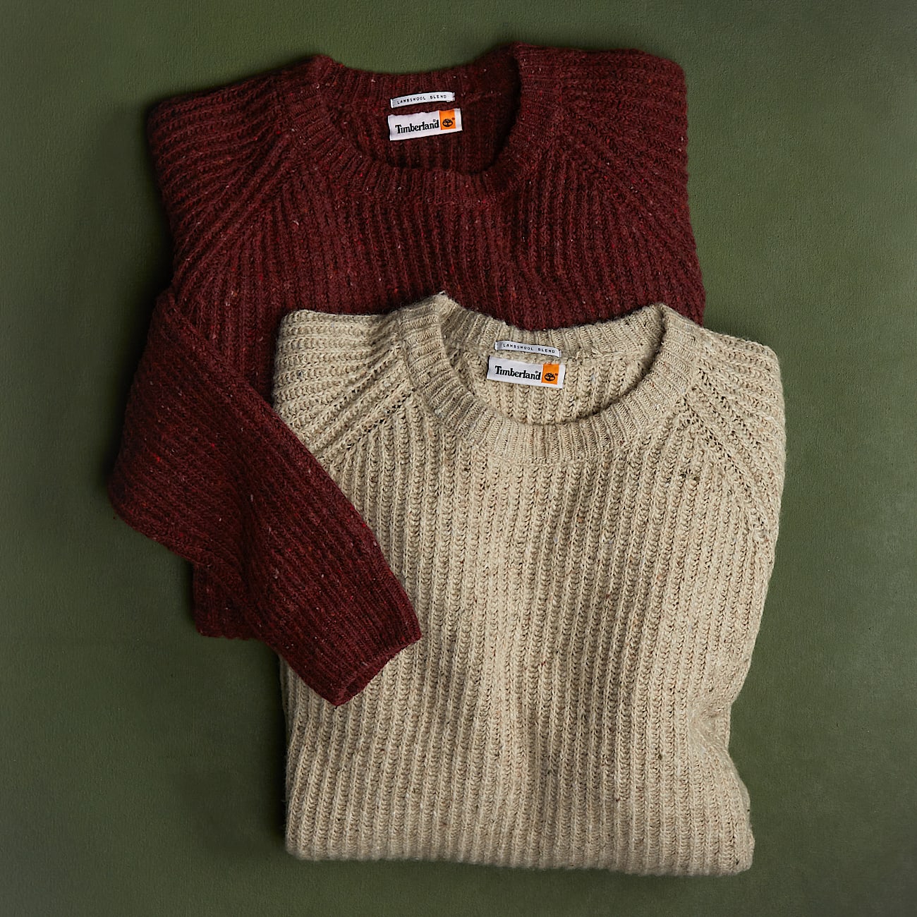 Chunky Yarn Crewneck Jumper for Men in Burgundy TBL Burgundy MKTG1