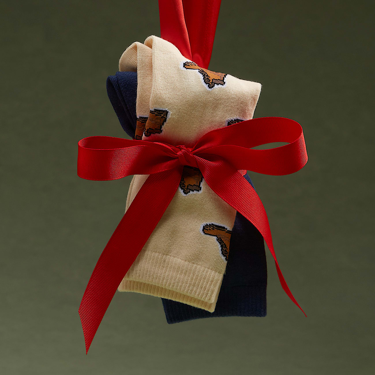 Lot de 2 paires de mi-chaussettes courtes à imprimé bottines Timberland® en beige - 1