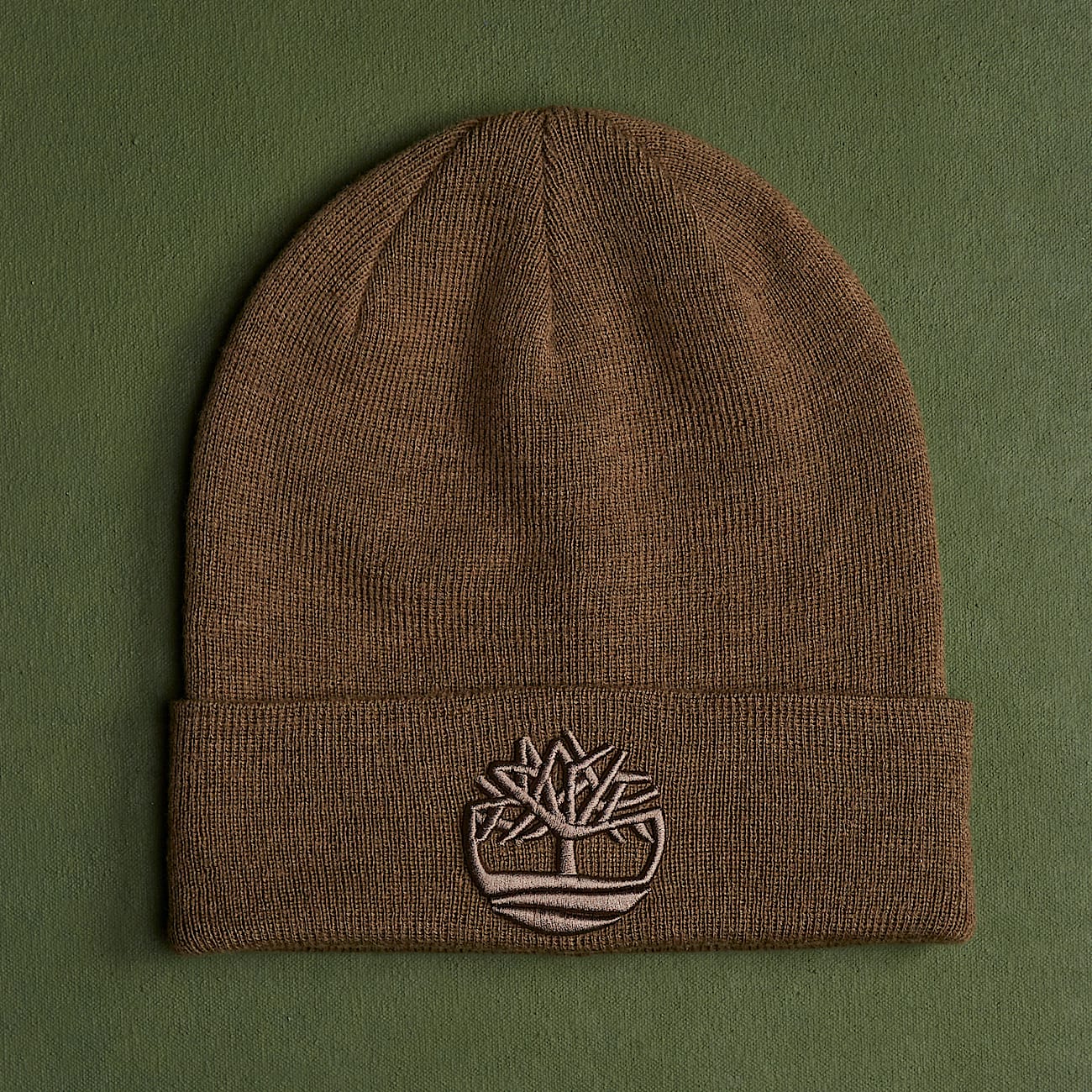 3D Embroidered Beanie in Brown TBL Brown MKTG1