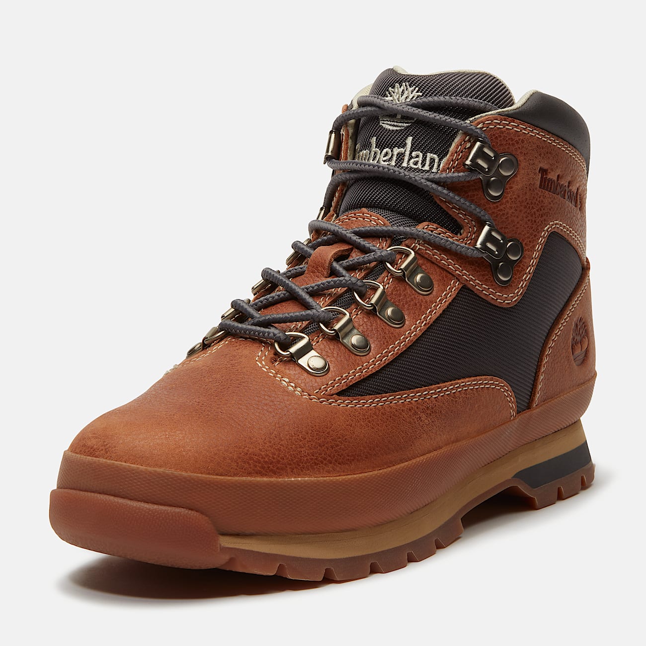 Timberland® Road Trip Euro Hiker Boot for Men in Brown/Dark Grey - 9