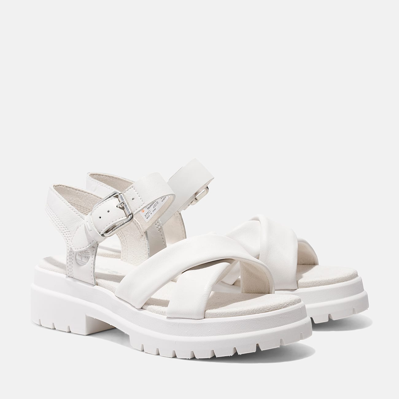 London Vibe Sandale mit überkreuzten Riemen für Damen in Weiß - 4