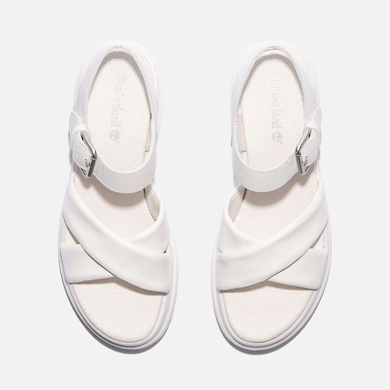 London Vibe Sandale mit überkreuzten Riemen für Damen in Weiß - 2