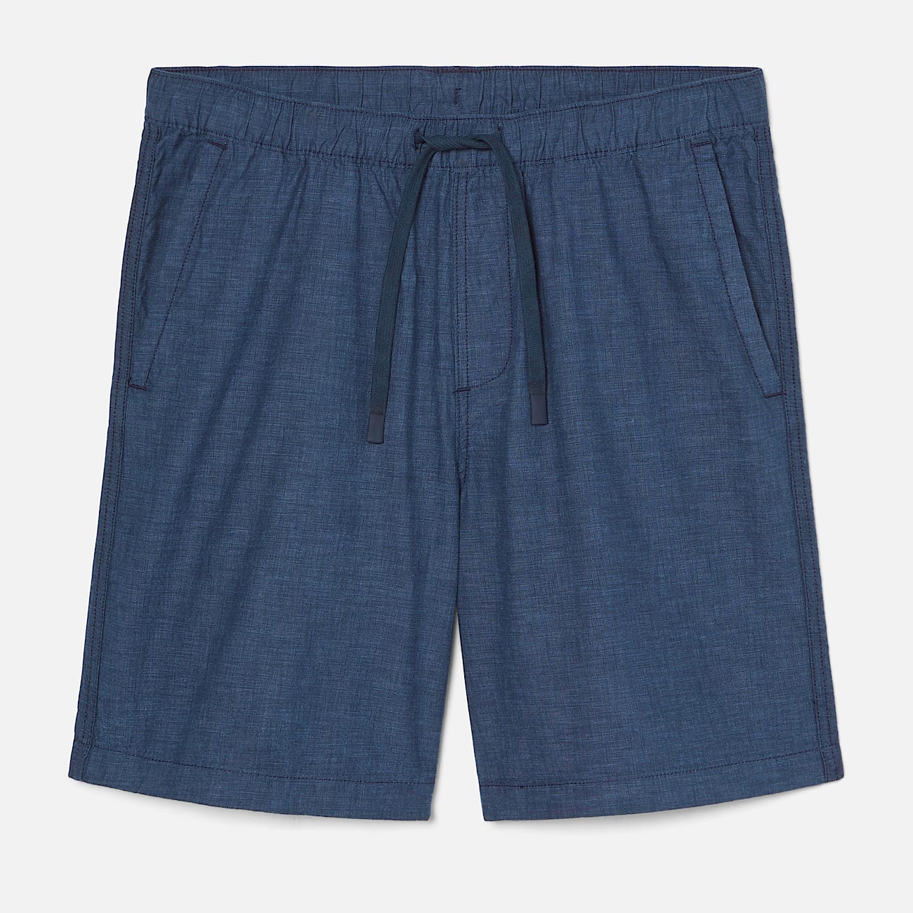 Short van licht katoen voor heren in donkerblauw TBL blauw ALT10