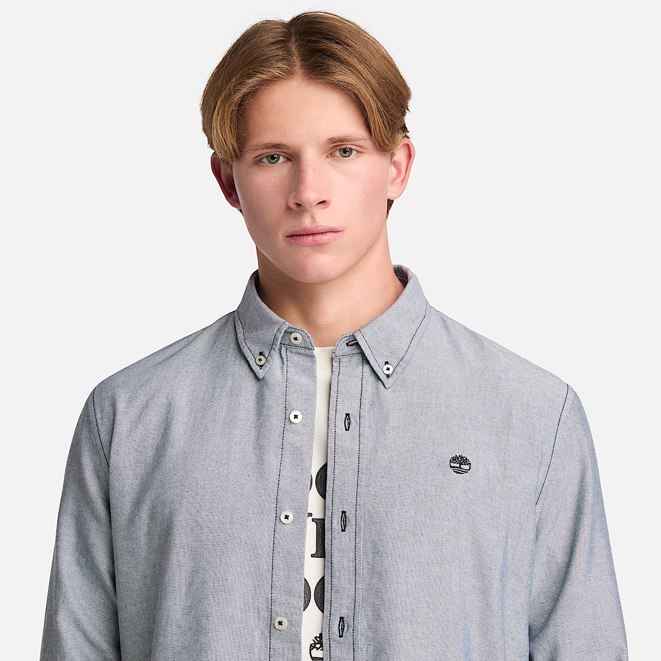 Oxford Shirt for Men in Dark Blue - 3