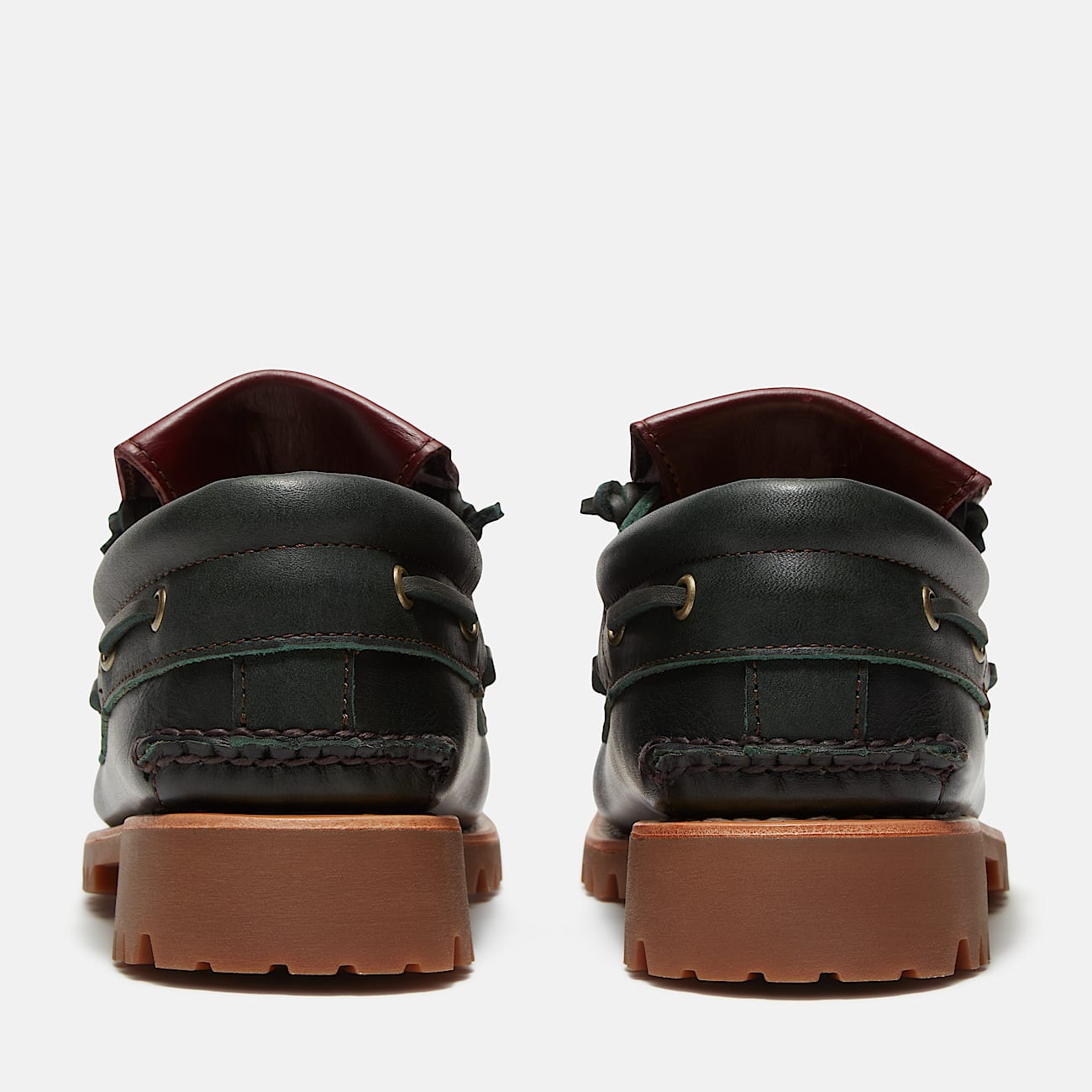 Timberland Authentic 3Eye Lug Boat Shoe for Men in Dark GreenDark Brown TBL Brown ALT5