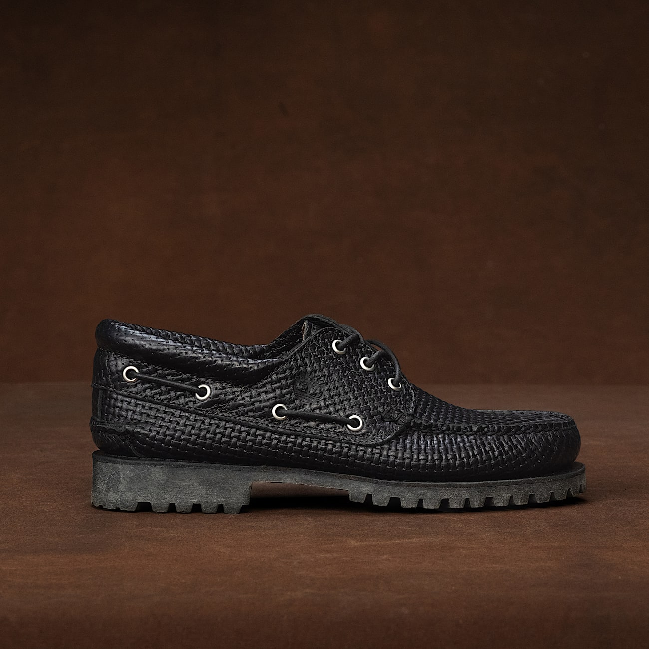 Timberland® Authentic 3-Eye Lug Handgenaaide Bootschoen voor heren in Zwart