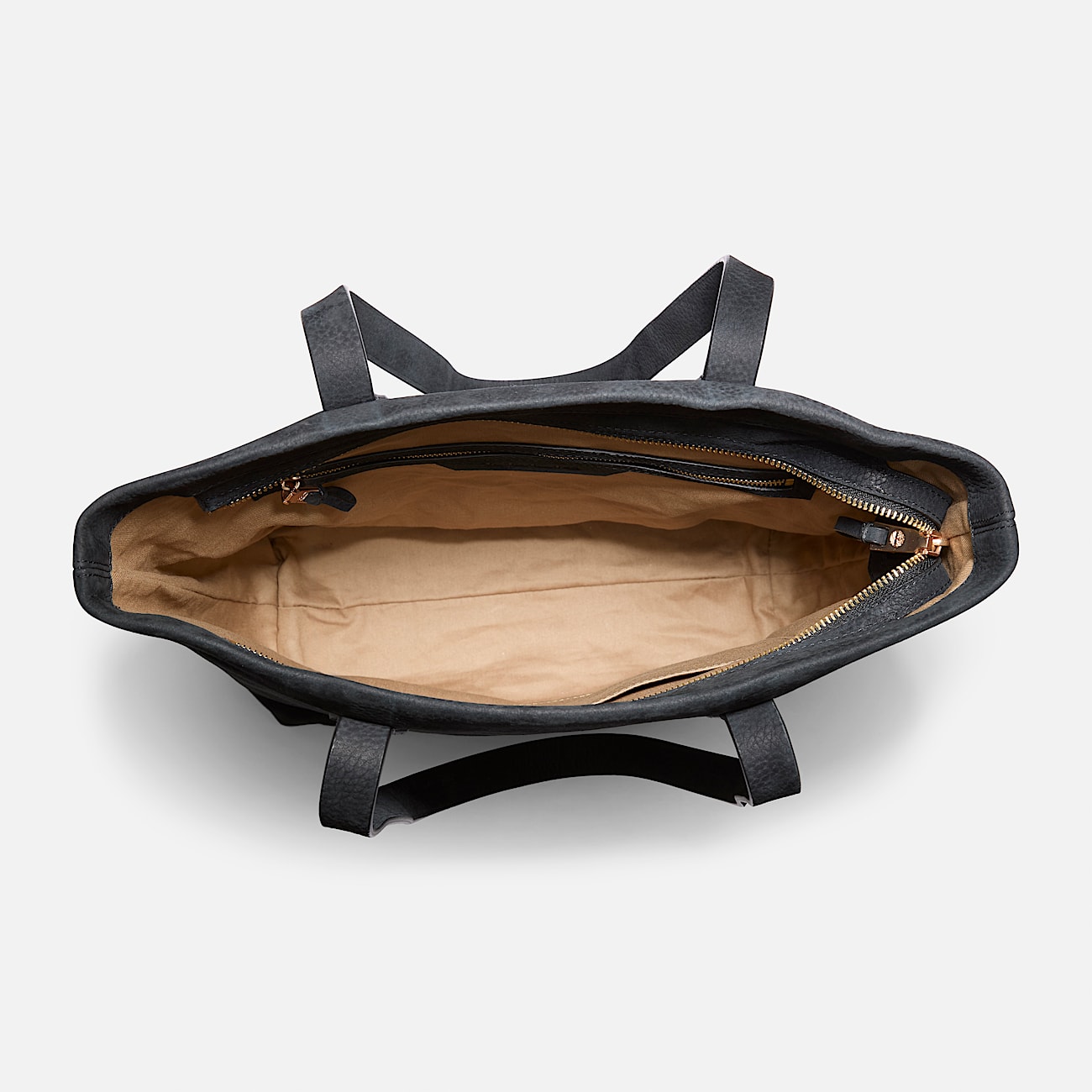 Bolso tote de cuero suave en negro - 1